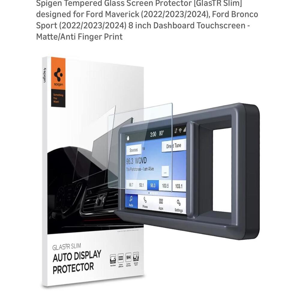 Spigen Tempered Glass Screen Protector for Ford Maverick and Ford Bronco Sport 8